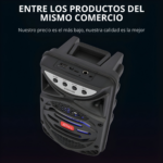 Altavoz Inalámbrico Portátil Para Karaoke Con Micrófono Led - Imagen 10