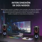 Altavoz Doble Bocina Bluetooth Portátil Led Luces Rgb - Imagen 2
