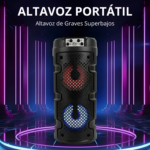 Altavoz Doble Bocina Bluetooth Portátil Led Luces Rgb - Imagen 6