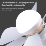 Foco Ventilador LED 30W E27 6 Aspas con Control Remoto - Imagen 6
