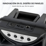 Altavoz Inalámbrico Portátil Para Karaoke Con Micrófono Led - Imagen 5