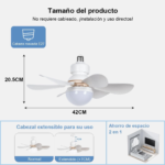Foco Ventilador LED 30W E27 6 Aspas con Control Remoto - Imagen 8