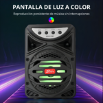 Altavoz Inalámbrico Portátil Para Karaoke Con Micrófono Led - Imagen 6