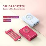 Cargador Portátil Kawaii 10000mah Power Bank Con Cable Usb - Imagen 10