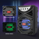 Altavoz Inalámbrico Portátil Para Karaoke Con Micrófono Led - Imagen 7