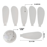 Foco Ventilador LED 40W E27 con Control Remoto 6 Aspas - Imagen 8
