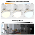 Foco Ventilador LED 30W E27 6 Aspas con Control Remoto - Imagen 9
