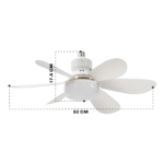 Foco Ventilador LED 40W E27 con Control Remoto 6 Aspas - Imagen 9